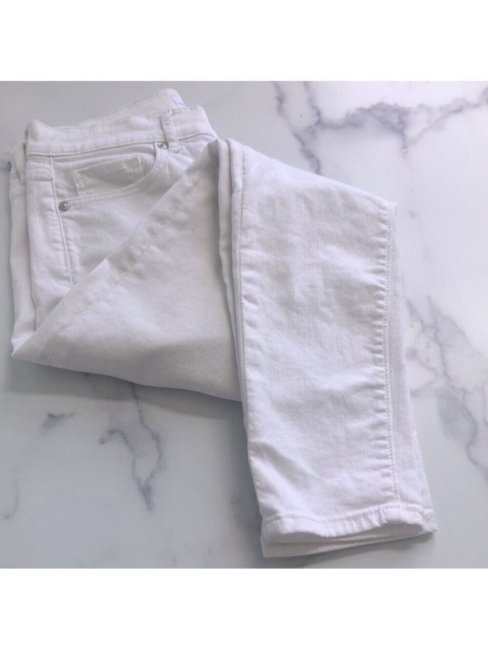 Loft Mid Rise Skinny Jeans in White Size 27 - Picture 10 of 10